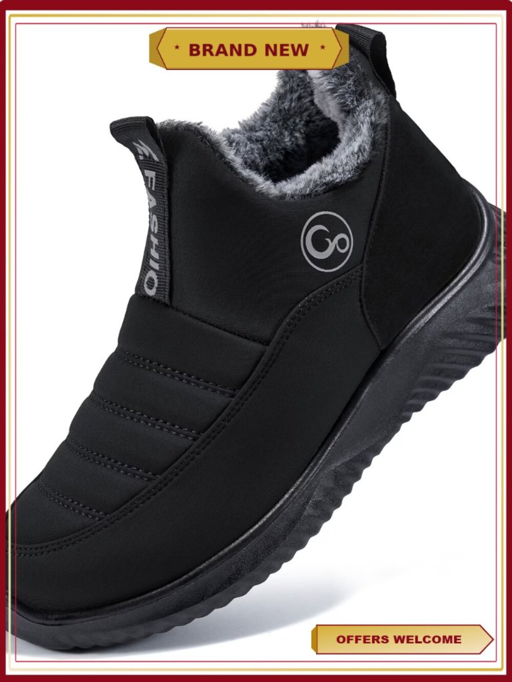 Women's Winter Faux Fur Snow Booties Waterproof Non-slip Warm Comfortable Ankle